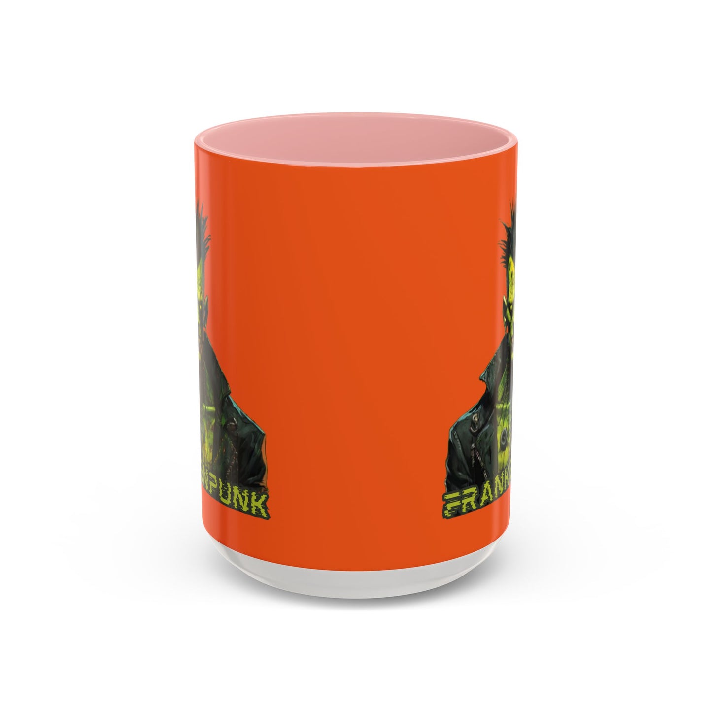 Frankenpunk Orange Accent Mug by CreepyCrafts.boo