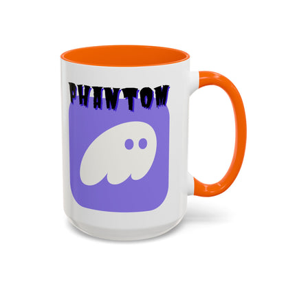 Phantom Hot Wallet White Accent Mug by cypherpunkgear.com