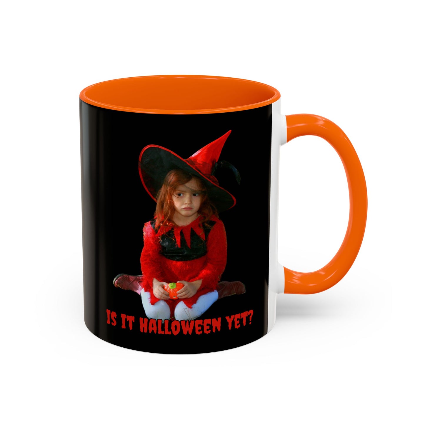 Is it Halloween yet? Black Accent Mug by CreepyCrafts.boo