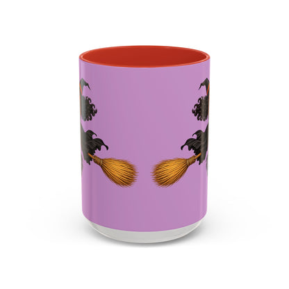 Velvet Vex Pink Accent Mug by CreepyCrafts.boo
