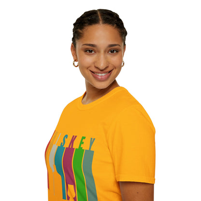 Whiskey spelled with an 'e' Light colors Unisex T-Shirt by cypherpunkgear.com