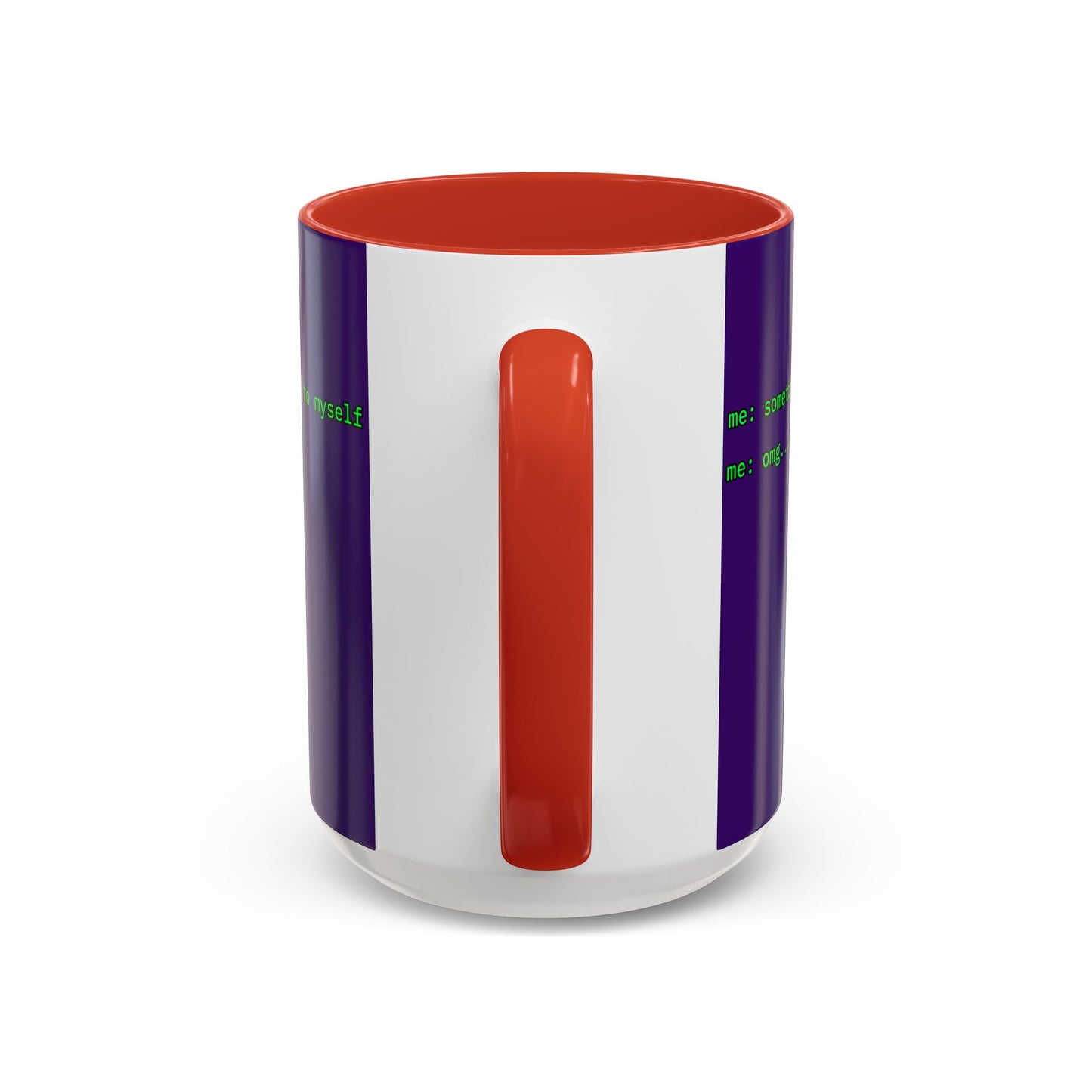 Sometimes I talk to myself - me: omg...same Purple Accent Mug by cypherpunkgear.com
