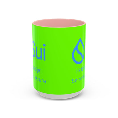 SUI Green Accent Mug by cypherpunkgear.com