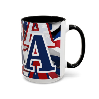 ¡EE.UU! ¡EE.UU! ¡EE.UU! ¡Patriota por cypherpunkgear! Taza de café decorativa (11, 15 oz)