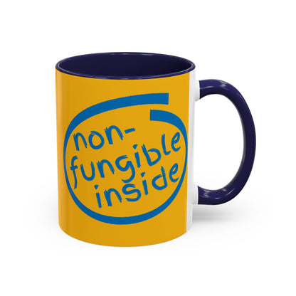 Non-Fungible Inside Yellow Accent Mug by cypherpunkgear.com