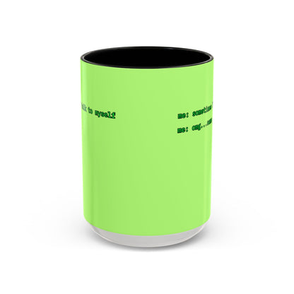 Sometimes I talk to myself - me: omg...same Light Green Accent Mug by cypherpunkgear.com
