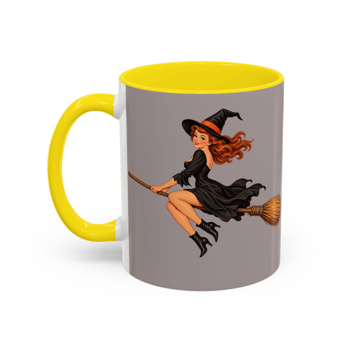 Hazel Hex Grey Accent Mug by CreepyCrafts.boo