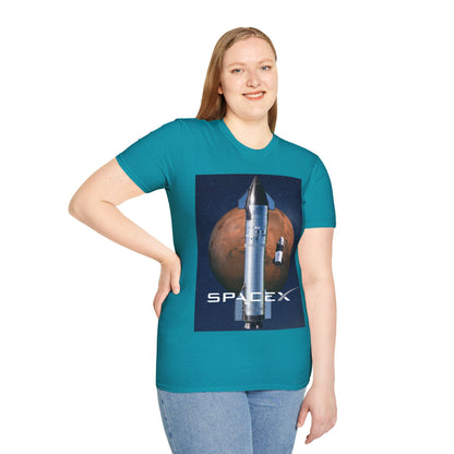 SpaceX Mars Unisex T-Shirt by cypherpunkgear.com