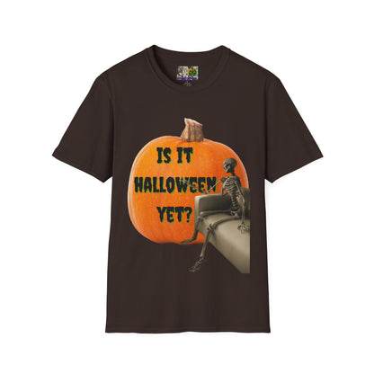 Is it Halloween yet? Skeleton's Giant Pumpkin Dark colors Unisex T-Shirt by CreepyCrafts.boo