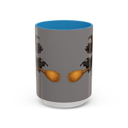 Velvet Vex Grey Accent Mug by CreepyCrafts.boo