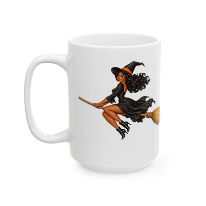 Velvet Vex White Mug by CreepyCrafts.boo