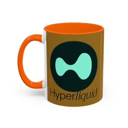 Hyperliquid Black font Brown Accent Mug by cypherpunkgear.com