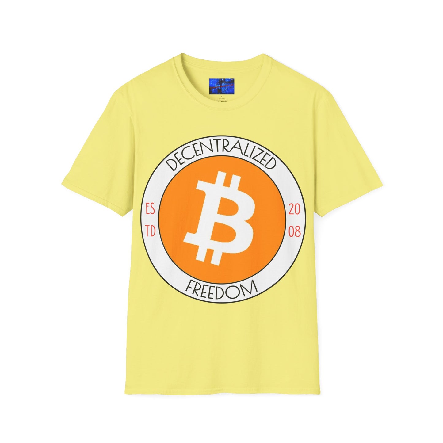 Bitcoin Decentralized Freedom LTcolors Unisex T-Shirt by cypherpunkgear