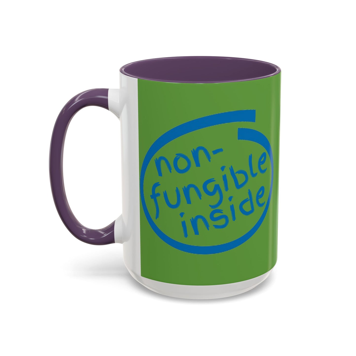 Non-Fungible Inside Green Accent Mug by cypherpunkgear.com