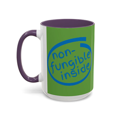Non-Fungible Inside Green Accent Mug by cypherpunkgear.com
