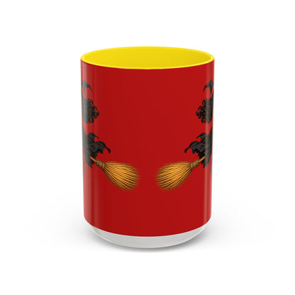 Velvet Vex Red Accent Mug by CreepyCrafts.boo