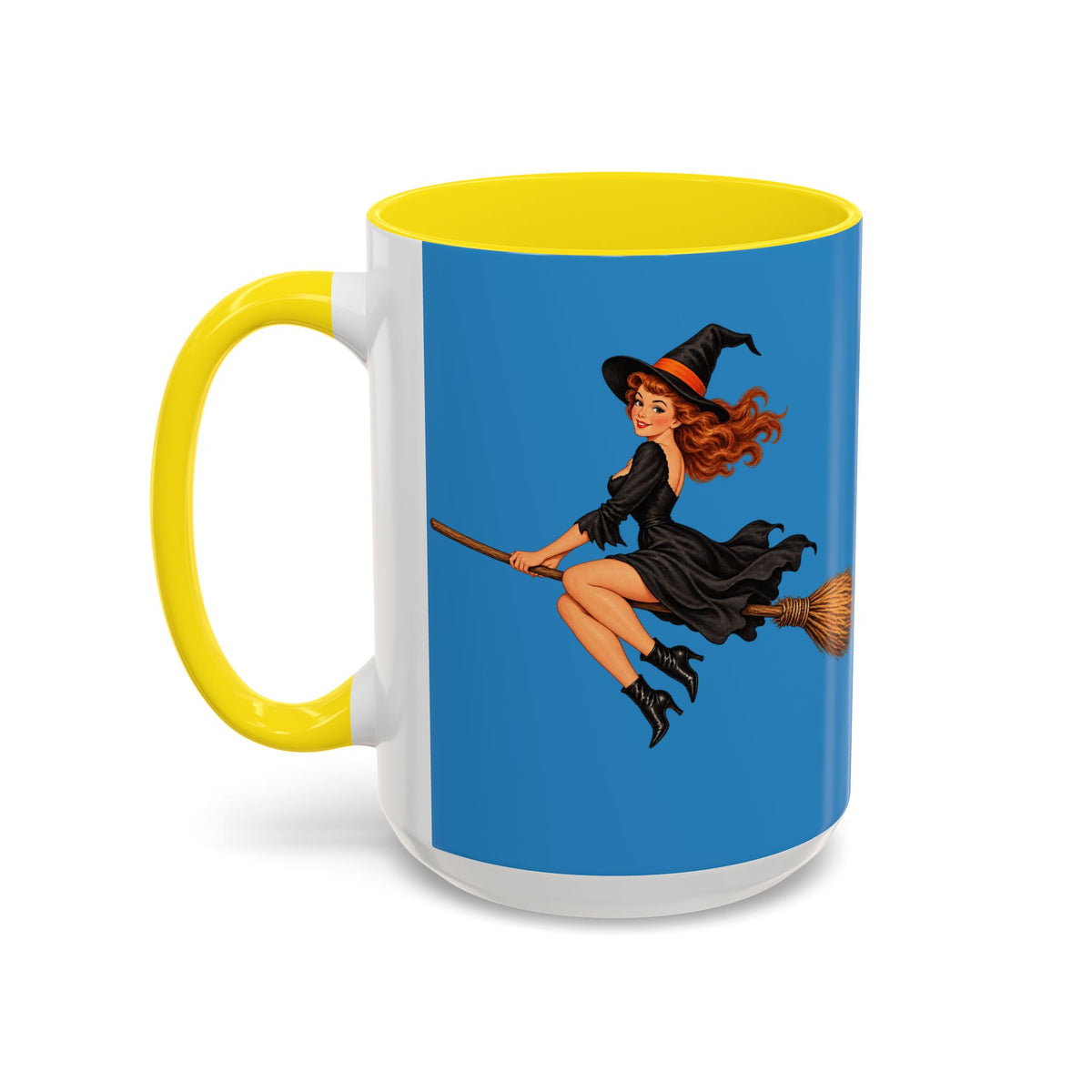 Hazel Hex Blue Accent Mug by CreepyCrafts.boo