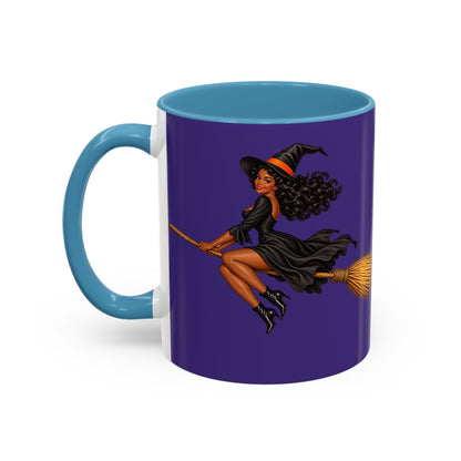 Velvet Vex Purple Accent Mug by CreepyCrafts.boo