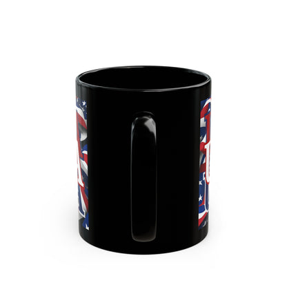 USA WHfont Center Patriot Black Mug by cypherpunkgear