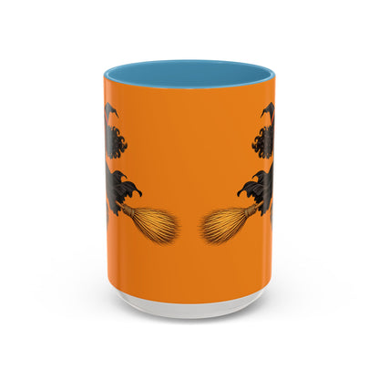 Velvet Vex Orange Accent Mug by CreepyCrafts.boo