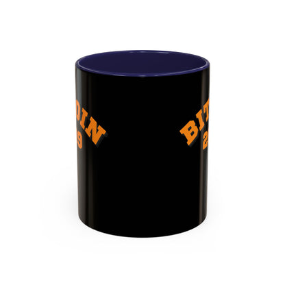 Bitcoin 2009 Black Accent Mug by cypherpunkgear.com