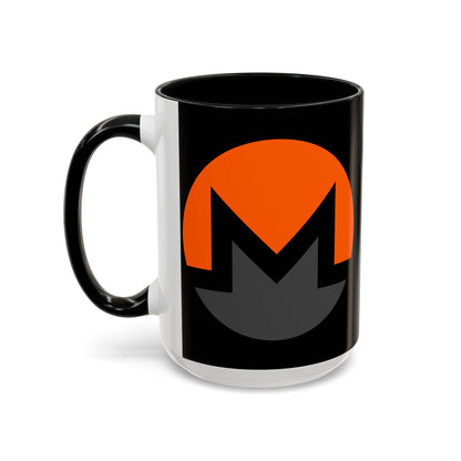 Monero (XMR) Black Accent Mug by cypherpunkgear.com