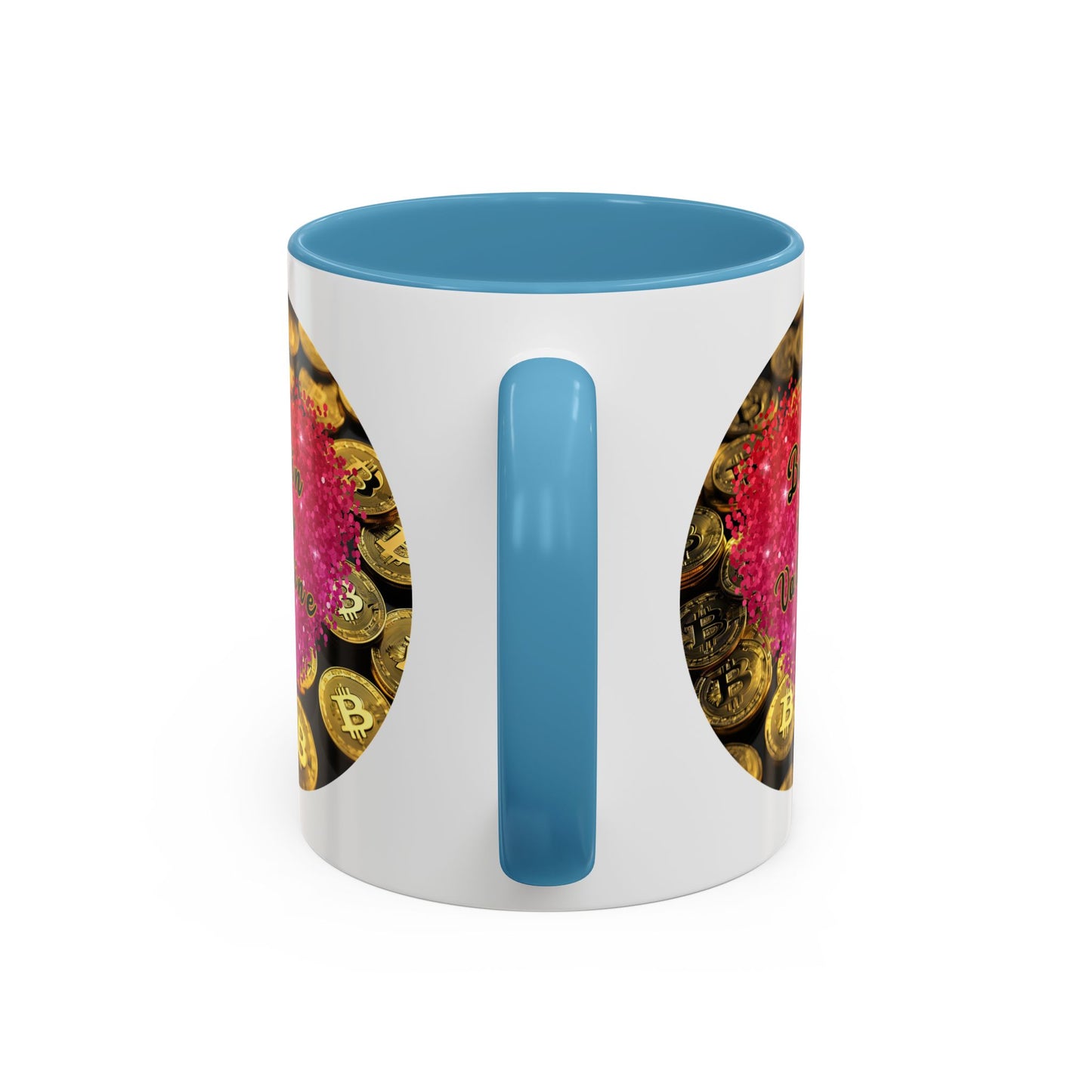 Bitcoin is My Valentine White Accent Mug by cypherpunkgear.com