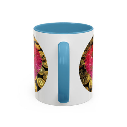 Bitcoin is My Valentine White Accent Mug by cypherpunkgear.com