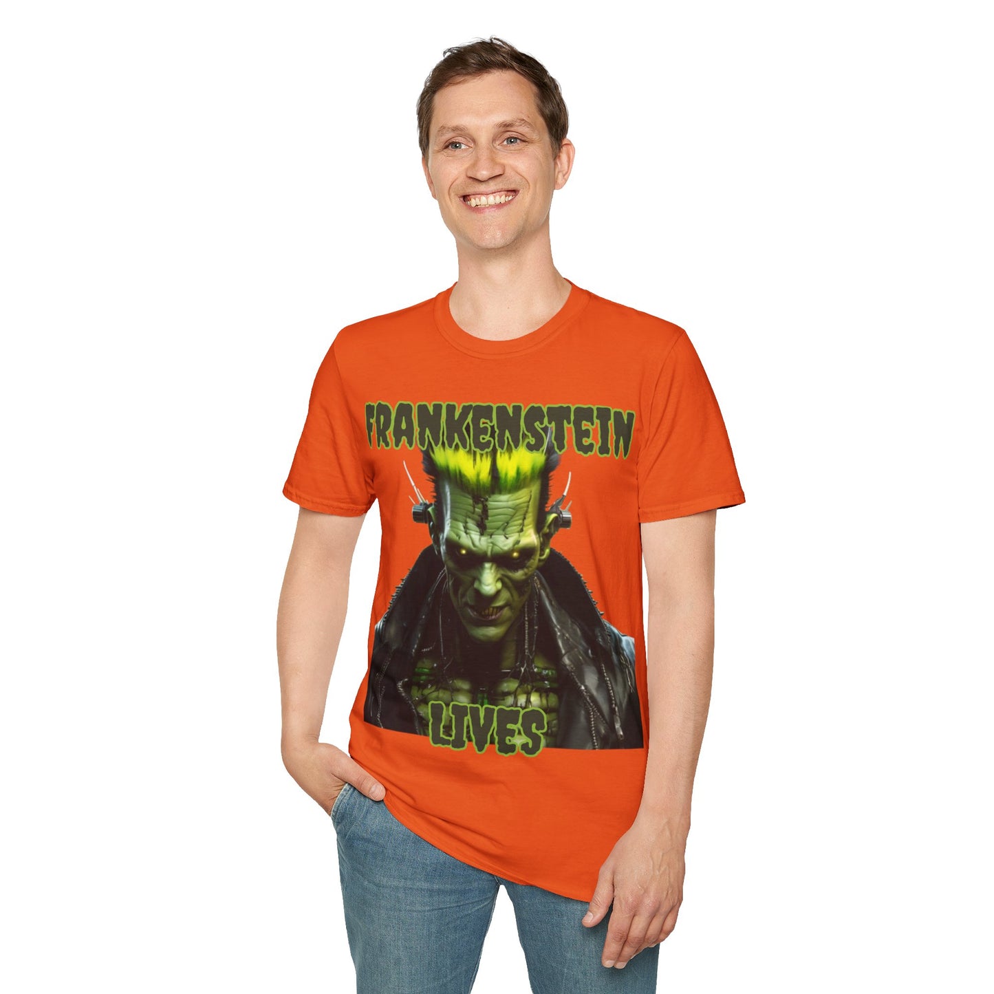 Frankenstein Lives LTcolors Unisex T-Shirt by cypherpunkgear