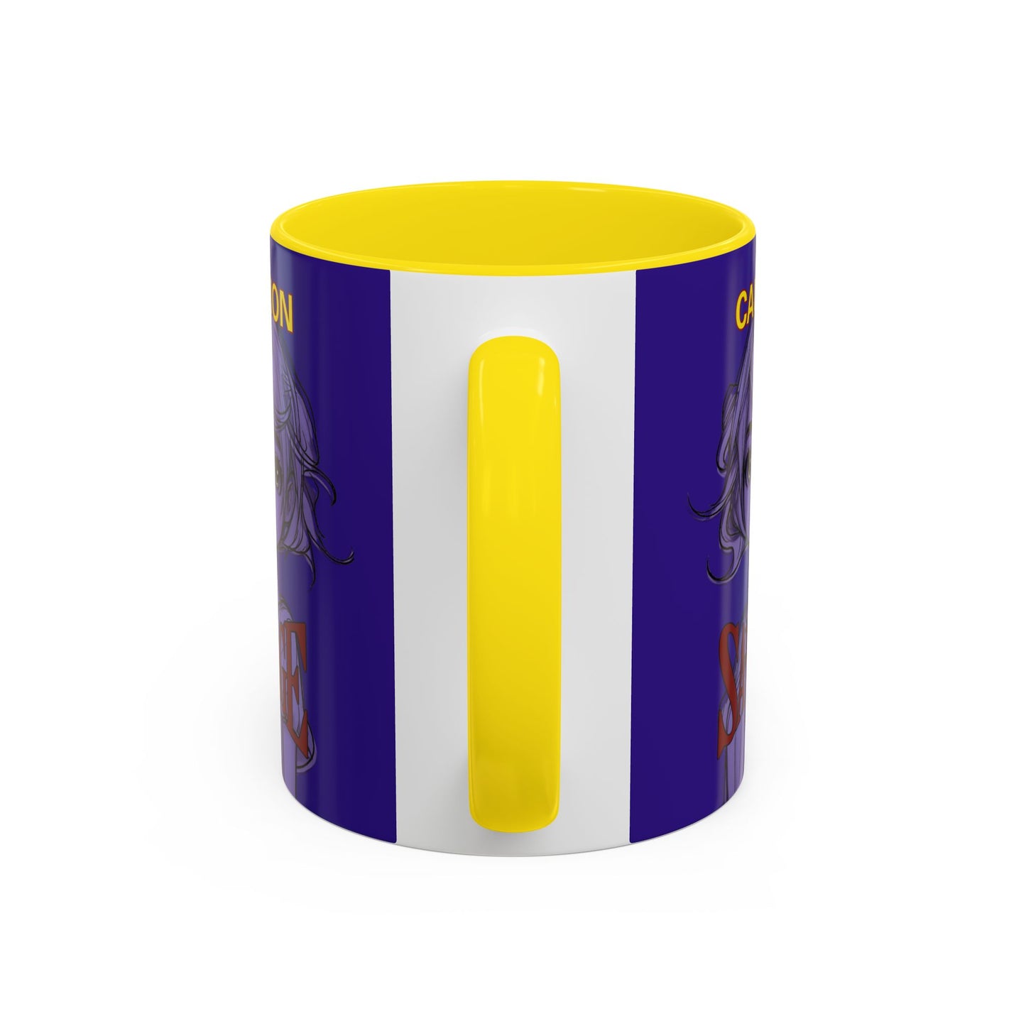 Caution, Savage Dark Purple Accent Mug by cypherpunkgear.com