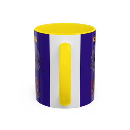 Caution, Savage Dark Purple Accent Mug by cypherpunkgear.com
