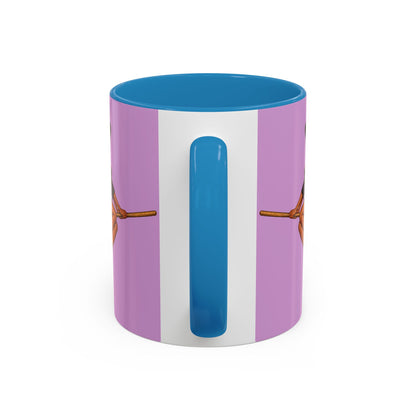 Velvet Vex Pink Accent Mug by CreepyCrafts.boo