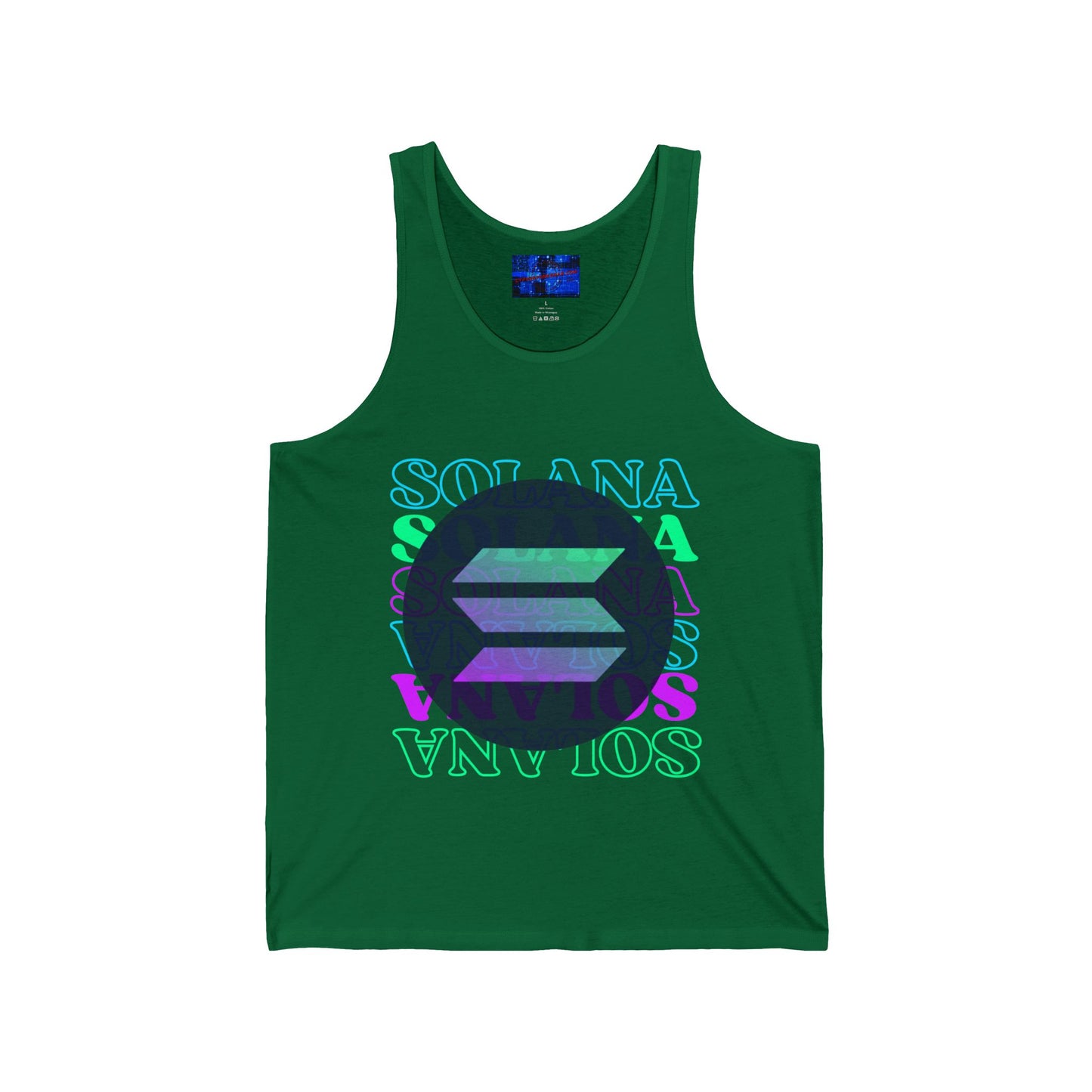 Solana, Solana, Solana (SOL) Unisex Jersey Tank Top by cypherpunkgear.com
