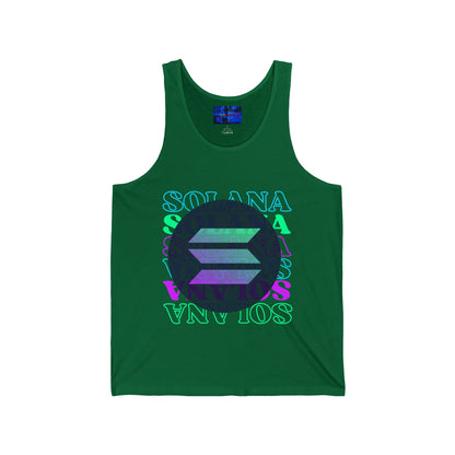 Solana, Solana, Solana (SOL) Unisex Jersey Tank Top by cypherpunkgear.com