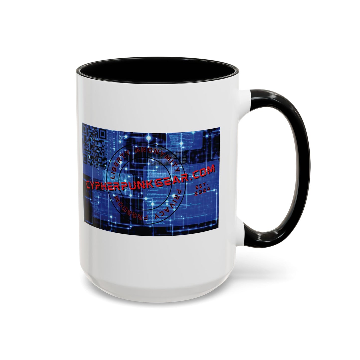 Cypherpunkgear.com logo Accent Mug by cypherpunkgear.com