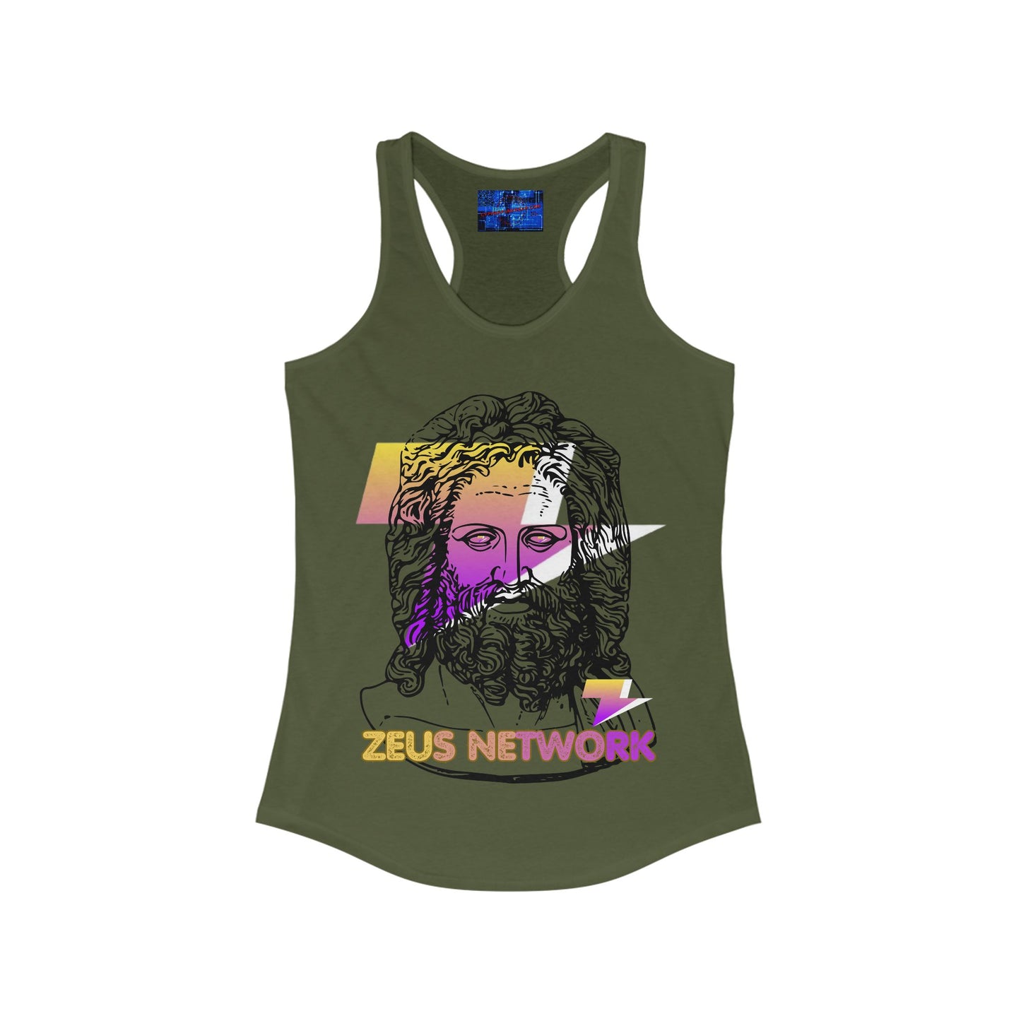 Zeus Network Women's Racerback Tank Top by cypherpunkgear.com