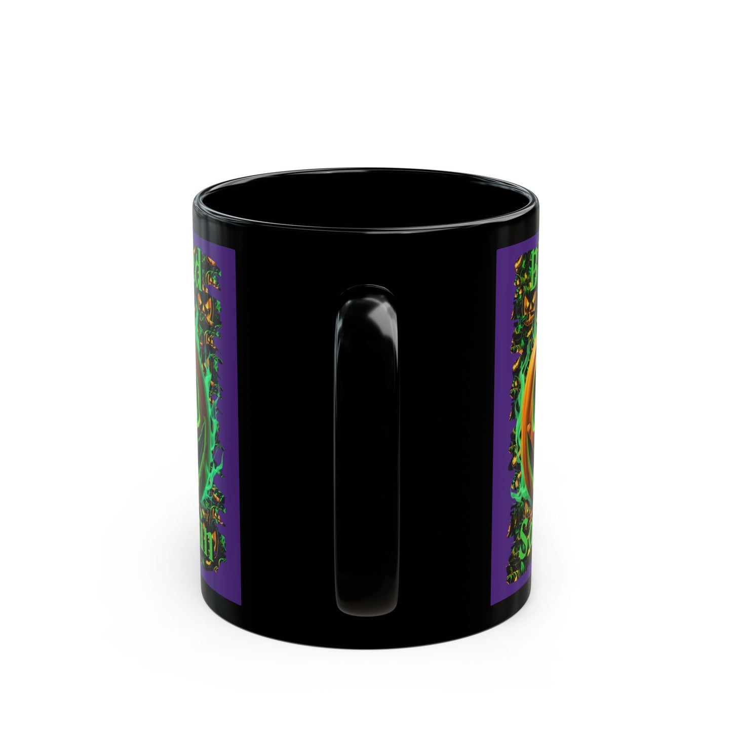 Blessed Samhain Green Jack Purple Mug by CreepyCrafts.boo