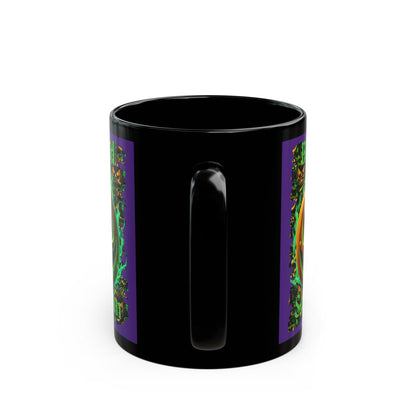 Blessed Samhain Green Jack Purple Mug by CreepyCrafts.boo