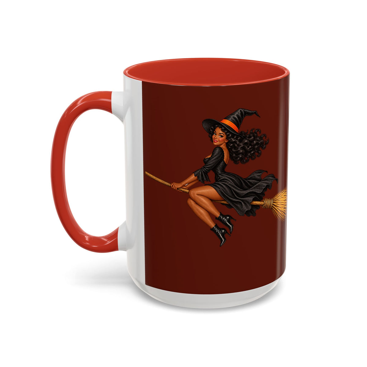 Velvet Vex Brown Accent Mug by CreepyCrafts.boo