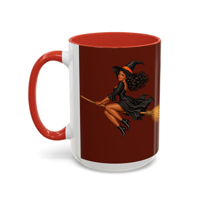 Velvet Vex Brown Accent Mug by CreepyCrafts.boo