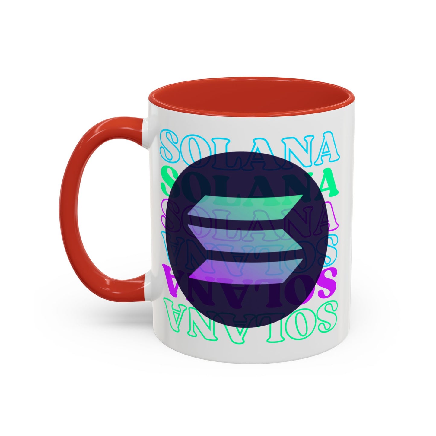 Solana Solana Solana (SOL) Accent Mug by cypherpunkgear.com