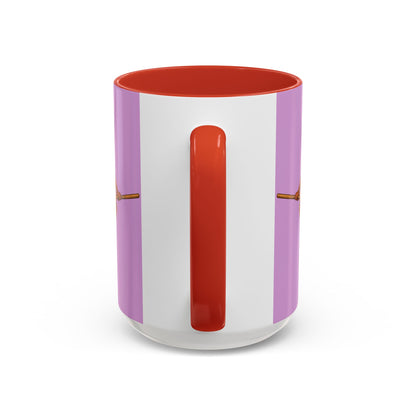 Velvet Vex Pink Accent Mug by CreepyCrafts.boo