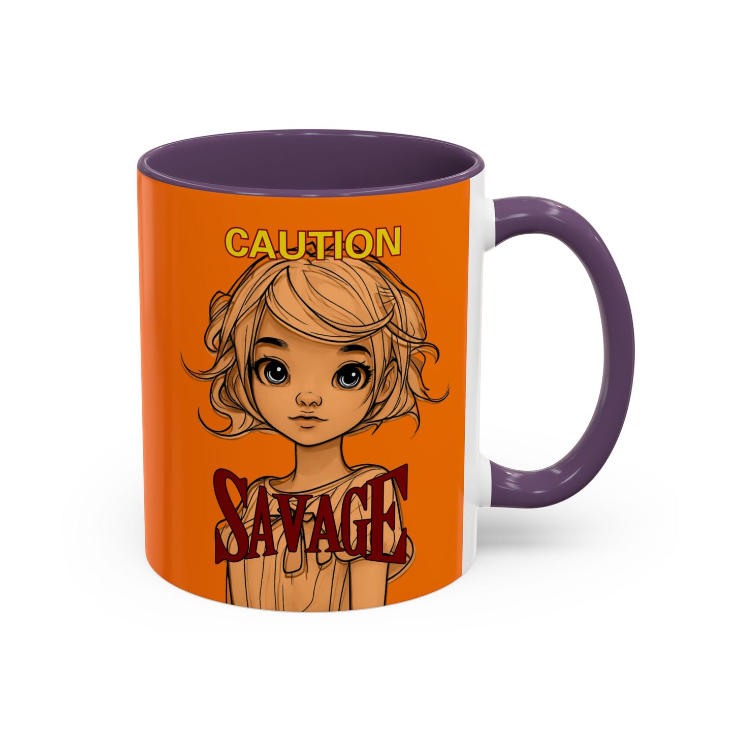 Caution, Savage Orange Accent Mug by cypherpunkgear.com