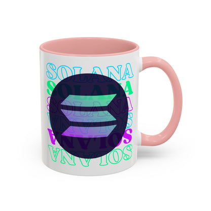 Solana Solana Solana (SOL) Accent Mug by cypherpunkgear.com