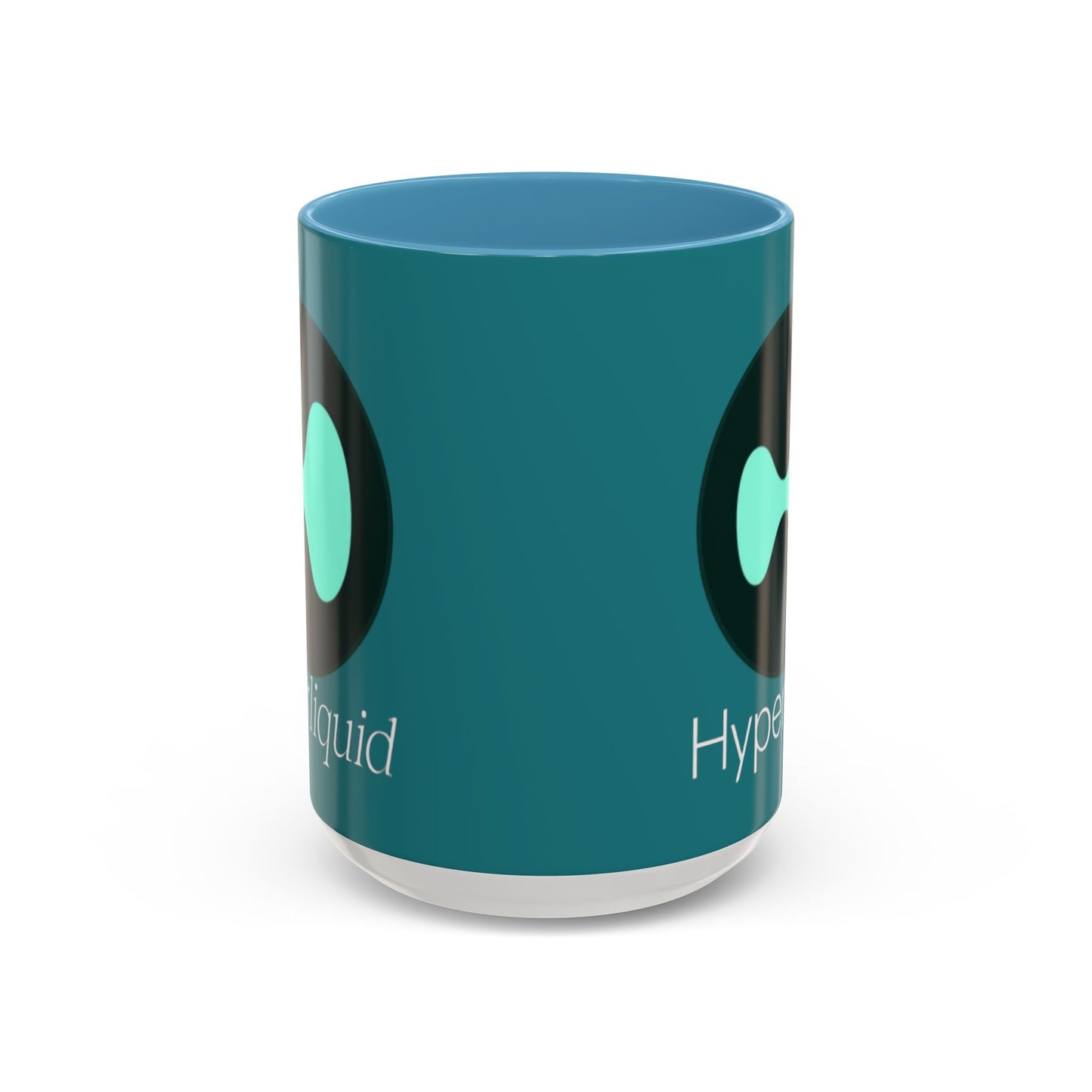 Hyperliquid White font Hyperliquid Accent Mug by cypherpunkgear.com