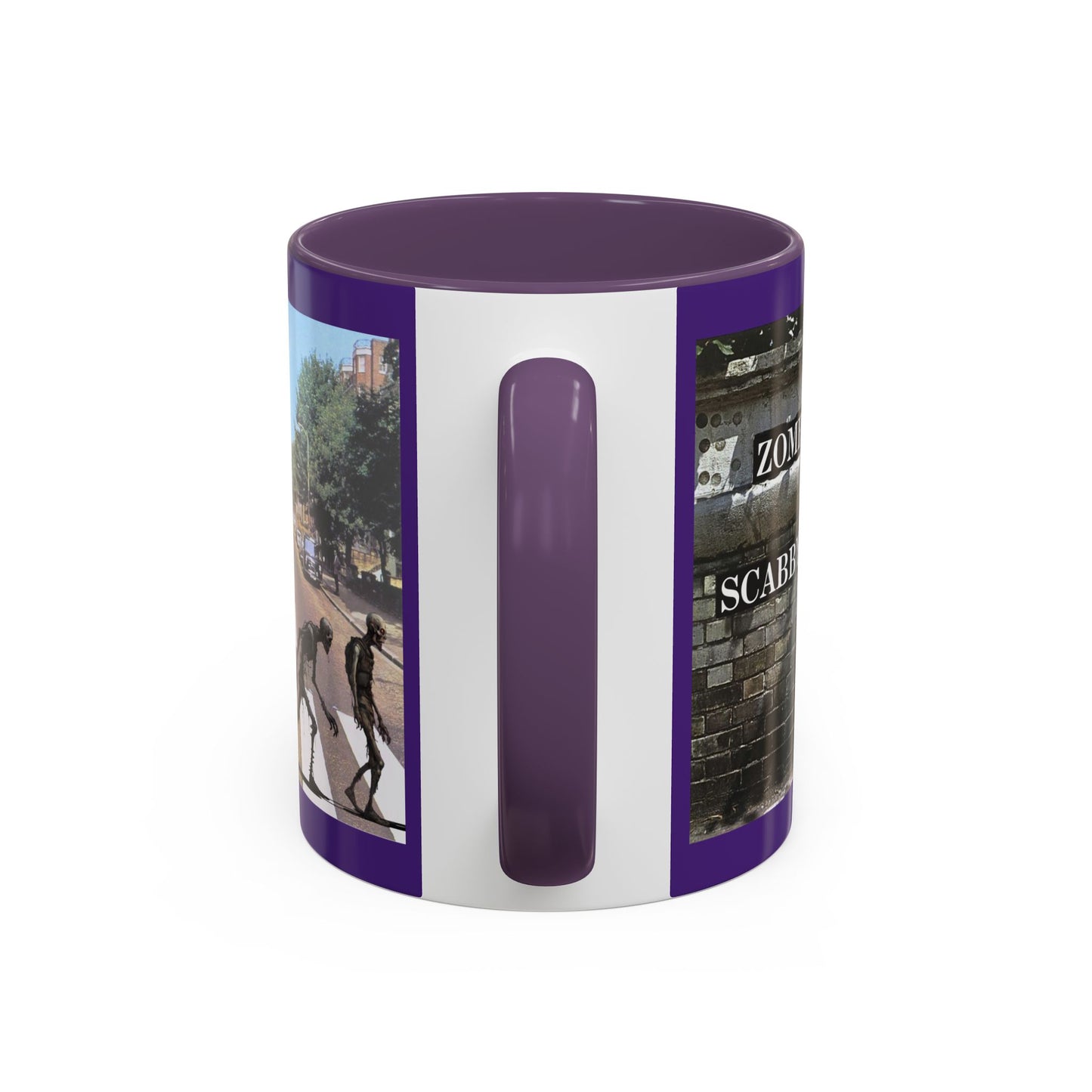 2-sided, Scabby Road Purple Accent Mug by CreepyCrafts.boo