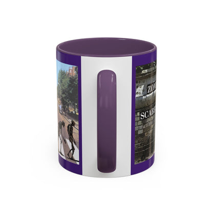 2-sided, Scabby Road Purple Accent Mug by CreepyCrafts.boo