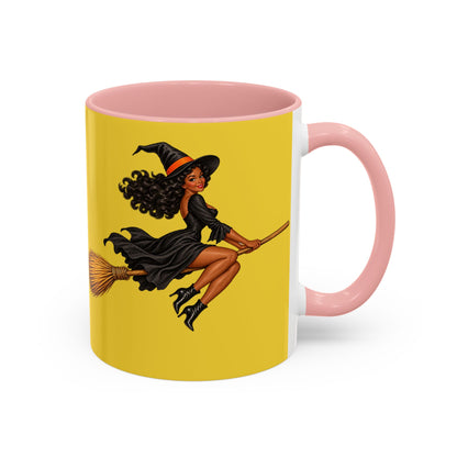 Velvet Vex Yellow Accent Mug by CreepyCrafts.boo