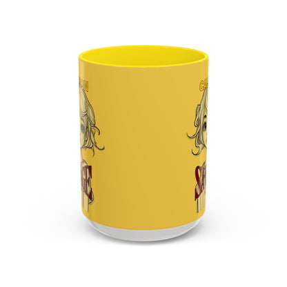 Caution, Savage Yellow Accent Mug by cypherpunkgear.com