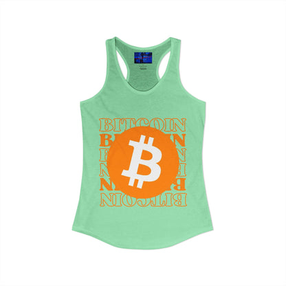 Bitcoin Bitcoin Bitcoin (BTC) Women's Racerback Tank Top by cypherpunkgear.com
